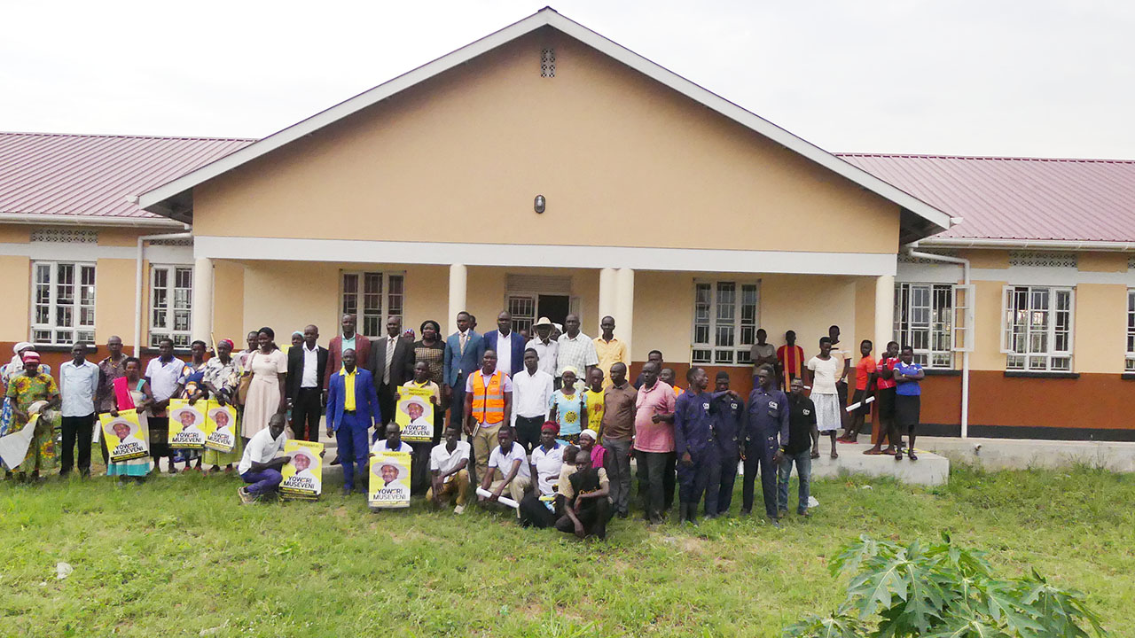 District leaders after commissioning Alito Seed School on Wednesday
